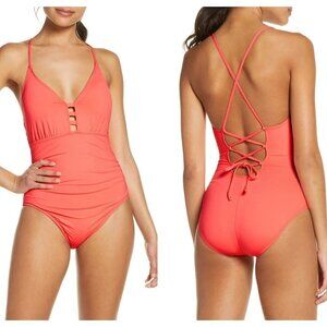 LA BLANCA Laddered Mio One-Piece Swimsuit (US/6)
